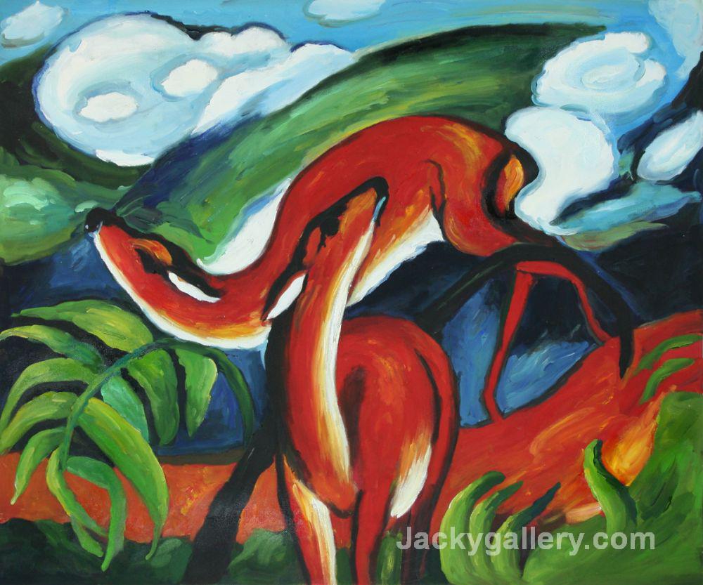 The Red Deer art by Franz Marc paintings reproduction